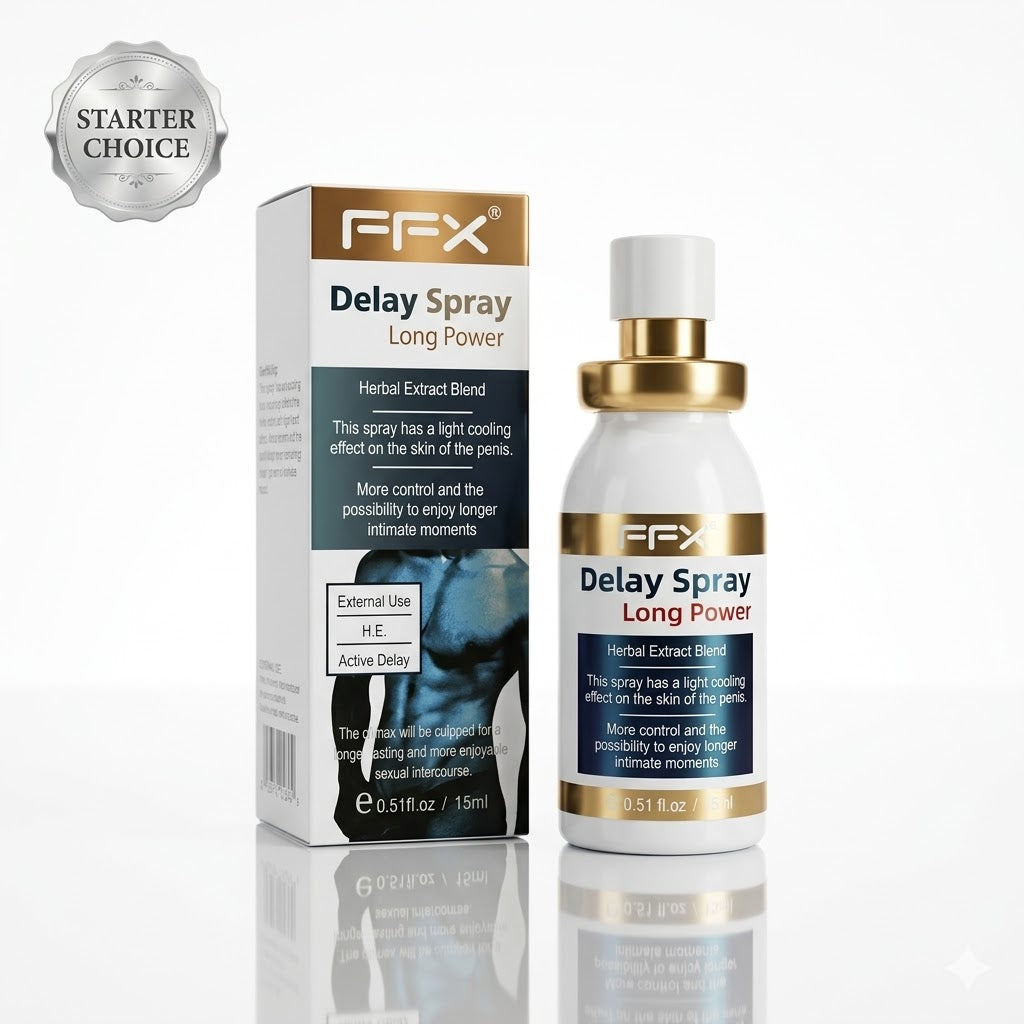 FFX Delay Spray Long Power - Premium Herbal Extract Formula - 15ml Starter Pack